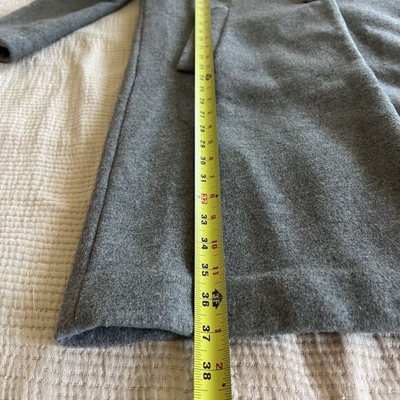 Madewell Elmcourt Blanket Long Coat Women Small Gray Wool Button Preppy Academia - Picture 13 of 14